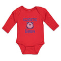 Long Sleeve Bodysuit Baby Coast Guard Auxiliary Coastie Baby Flag Cotton