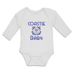 Long Sleeve Bodysuit Baby Coast Guard Auxiliary Coastie Baby Flag Cotton - Cute Rascals