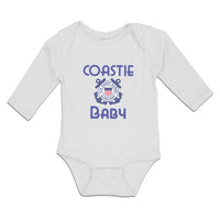 Long Sleeve Bodysuit Baby Coast Guard Auxiliary Coastie Baby Flag Cotton - Cute Rascals