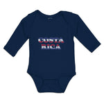 Long Sleeve Bodysuit Baby Costa Rica American Flag Usa Boy & Girl Clothes Cotton - Cute Rascals