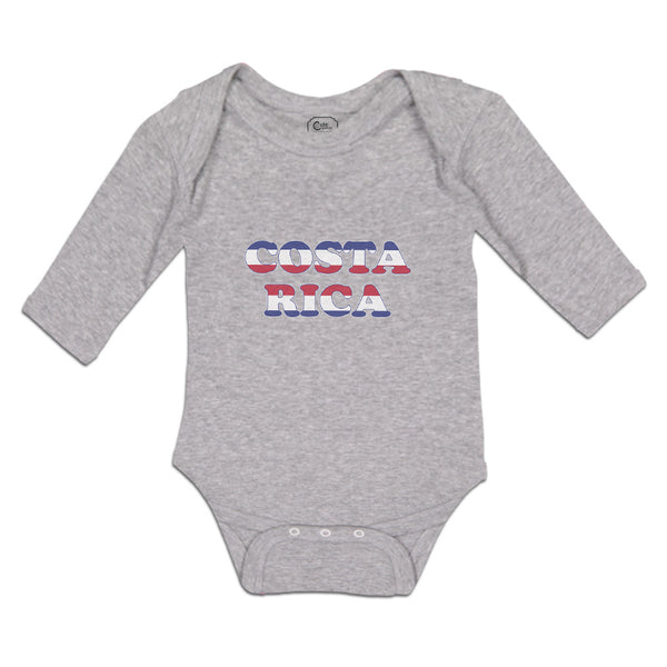 Long Sleeve Bodysuit Baby Costa Rica American Flag Usa Boy & Girl Clothes Cotton - Cute Rascals