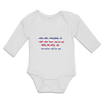 Long Sleeve Bodysuit Baby Costa Rica American Flag Usa Boy & Girl Clothes Cotton - Cute Rascals