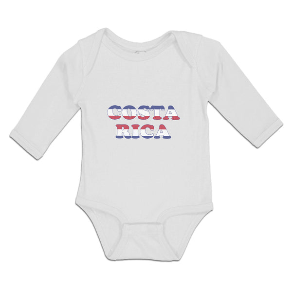 Long Sleeve Bodysuit Baby Costa Rica American Flag Usa Boy & Girl Clothes Cotton - Cute Rascals