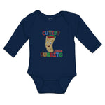 Long Sleeve Bodysuit Baby Cutest Little Burrito in Mexican Fast Food Roll Cotton - Cute Rascals
