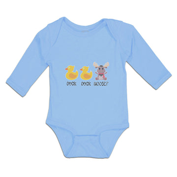 Long Sleeve Bodysuit Baby Duck Duck Moose Bird and Animal Boy & Girl Clothes
