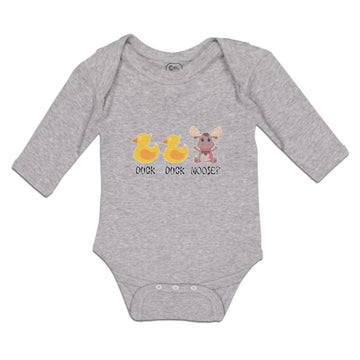 Long Sleeve Bodysuit Baby Duck Duck Moose Bird and Animal Boy & Girl Clothes