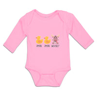 Long Sleeve Bodysuit Baby Duck Duck Moose Bird and Animal Boy & Girl Clothes - Cute Rascals