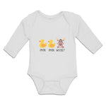 Long Sleeve Bodysuit Baby Duck Duck Moose Bird and Animal Boy & Girl Clothes - Cute Rascals