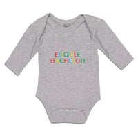 Long Sleeve Bodysuit Baby Eligible Bachelor Monogram Letters Boy & Girl Clothes - Cute Rascals