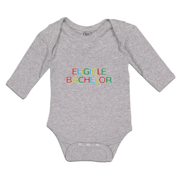 Long Sleeve Bodysuit Baby Eligible Bachelor Monogram Letters Boy & Girl Clothes