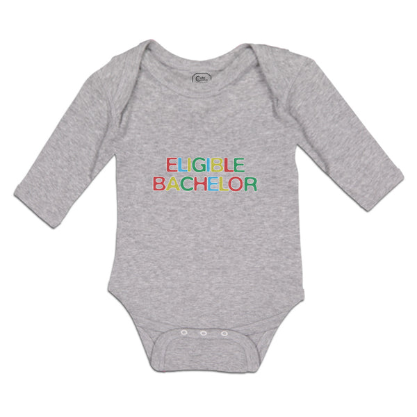 Long Sleeve Bodysuit Baby Eligible Bachelor Monogram Letters Boy & Girl Clothes - Cute Rascals