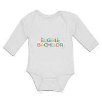 Long Sleeve Bodysuit Baby Eligible Bachelor Monogram Letters Boy & Girl Clothes - Cute Rascals