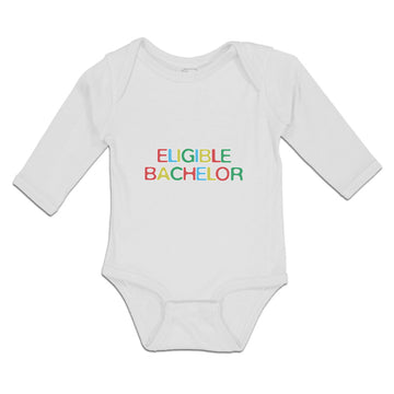 Long Sleeve Bodysuit Baby Eligible Bachelor Monogram Letters Boy & Girl Clothes