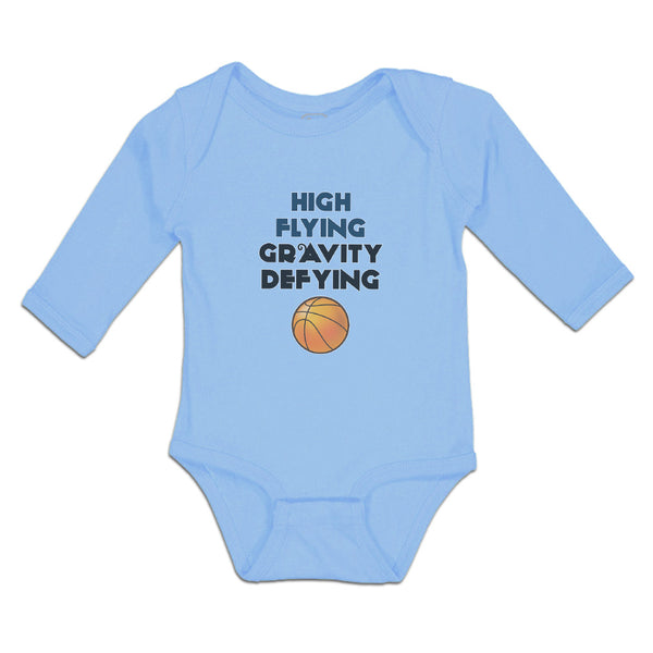 Long Sleeve Bodysuit Baby High Flying Gravity Defying Sport Baseball Ball Cotton - Cute Rascals