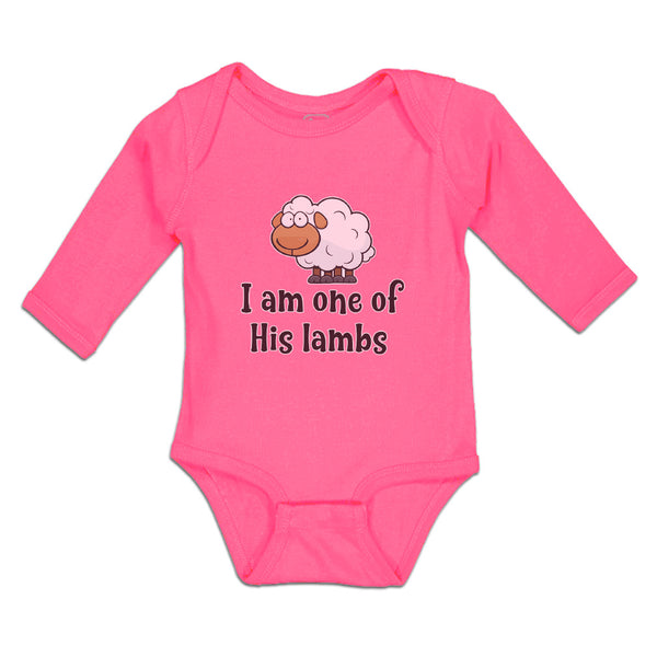 Long Sleeve Bodysuit Baby I Am 1 of His Lambs Bushy Fur for Livestock Cotton - Cute Rascals