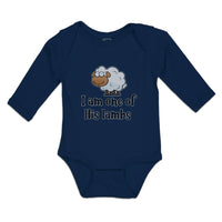 Long Sleeve Bodysuit Baby I Am 1 of His Lambs Bushy Fur for Livestock Cotton - Cute Rascals