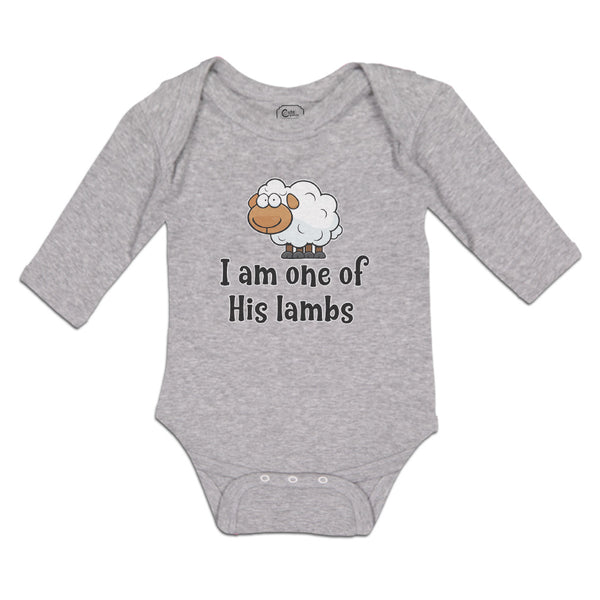 Long Sleeve Bodysuit Baby I Am 1 of His Lambs Bushy Fur for Livestock Cotton - Cute Rascals