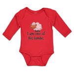 Long Sleeve Bodysuit Baby I Am 1 of His Lambs Bushy Fur for Livestock Cotton - Cute Rascals