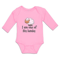 Long Sleeve Bodysuit Baby I Am 1 of His Lambs Bushy Fur for Livestock Cotton - Cute Rascals