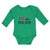 Long Sleeve Bodysuit Baby I Love My Pop Pop An Dad's Love with Red Heart Cotton