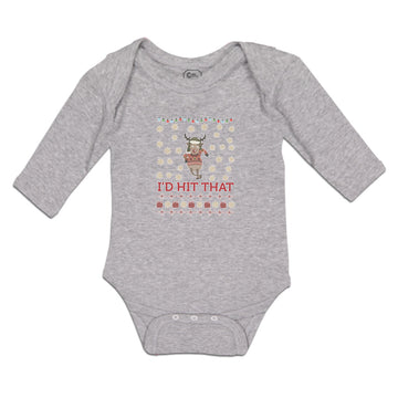 Long Sleeve Bodysuit Baby I'D Hit That Boy & Girl Clothes Cotton
