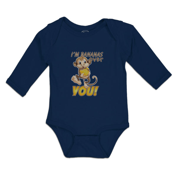 Long Sleeve Bodysuit Baby I'M Bananas over You! Boy & Girl Clothes Cotton