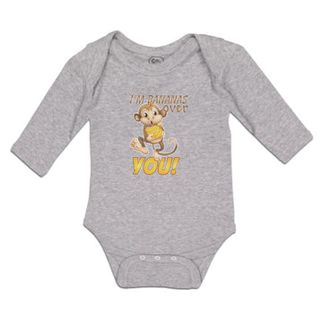 Long Sleeve Bodysuit Baby I'M Bananas over You! Boy & Girl Clothes Cotton