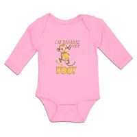 Long Sleeve Bodysuit Baby I'M Bananas over You! Boy & Girl Clothes Cotton
