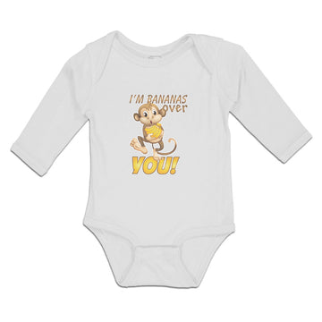 Long Sleeve Bodysuit Baby I'M Bananas over You! Boy & Girl Clothes Cotton