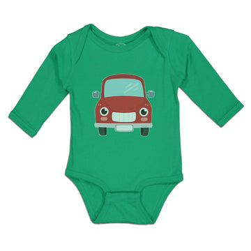 Long Sleeve Bodysuit Baby Classic Mini Model Front View Car Boy & Girl Clothes