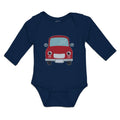 Long Sleeve Bodysuit Baby Classic Mini Model Front View Car Boy & Girl Clothes