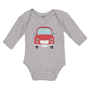 Long Sleeve Bodysuit Baby Classic Mini Model Front View Car Boy & Girl Clothes