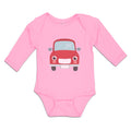 Long Sleeve Bodysuit Baby Classic Mini Model Front View Car Boy & Girl Clothes
