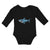 Long Sleeve Bodysuit Baby Hungry Shark Swimming and Searching for Hunting Cotton - Cute Rascals