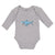 Long Sleeve Bodysuit Baby Hungry Shark Swimming and Searching for Hunting Cotton - Cute Rascals