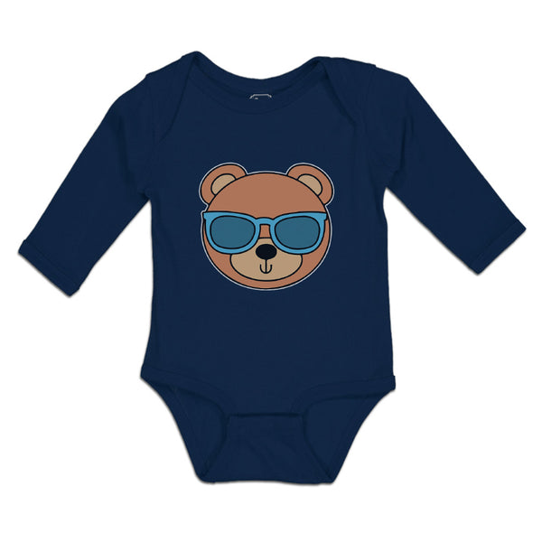 Long Sleeve Bodysuit Baby Teddy Bear on Style with Sunglass Boy & Girl Clothes