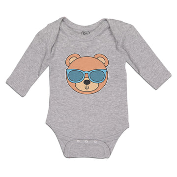Long Sleeve Bodysuit Baby Teddy Bear on Style with Sunglass Boy & Girl Clothes