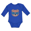 Long Sleeve Bodysuit Baby Teddy Bear on Style with Sunglass Boy & Girl Clothes