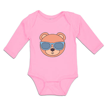Long Sleeve Bodysuit Baby Teddy Bear on Style with Sunglass Boy & Girl Clothes