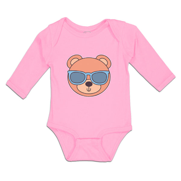 Long Sleeve Bodysuit Baby Teddy Bear on Style with Sunglass Boy & Girl Clothes