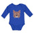 Long Sleeve Bodysuit Baby Yorkshire Terrier Breed Face and Head Cotton