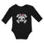 Long Sleeve Bodysuit Baby Cross Bone Skull with Bow Boy & Girl Clothes Cotton - Cute Rascals