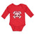 Long Sleeve Bodysuit Baby Cross Bone Skull with Bow Boy & Girl Clothes Cotton - Cute Rascals