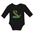 Long Sleeve Bodysuit Baby Green King Cobra Serpent Venomous Boy & Girl Clothes