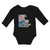 Long Sleeve Bodysuit Baby Liberty for Victory Statue of New York City Usa Cotton