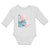 Long Sleeve Bodysuit Baby Liberty for Victory Statue of New York City Usa Cotton
