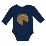 Long Sleeve Bodysuit Baby Pizza Slice with Mozzarella Cheese Boy & Girl Clothes