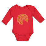 Long Sleeve Bodysuit Baby Pizza Slice with Mozzarella Cheese Boy & Girl Clothes