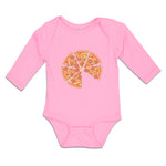 Long Sleeve Bodysuit Baby Pizza Slice with Mozzarella Cheese Boy & Girl Clothes