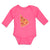 Long Sleeve Bodysuit Baby Slice of Fresh Italian Classic Pepperoni Pizza Cotton